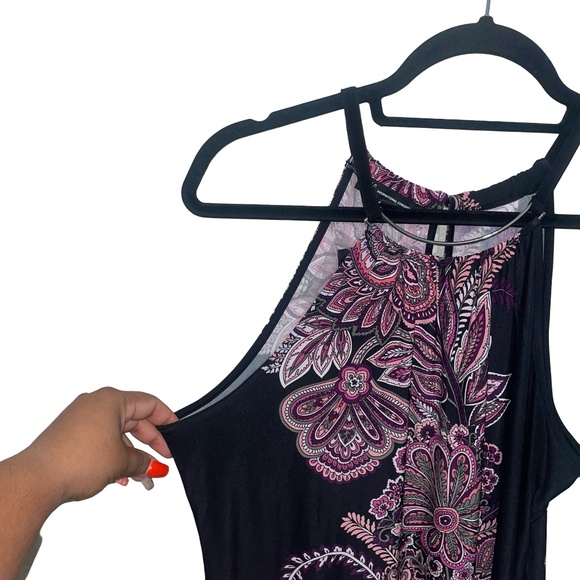 INC Hardware Tank Top Black Cascading Fest Lightweight Stretch Sz Petite XL - Picture 6 of 15